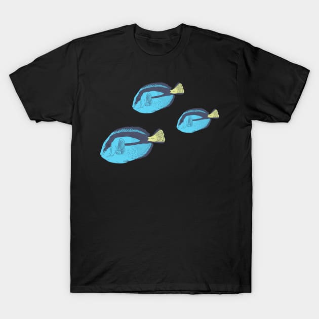 Blue Tang Fish - Keep Swimming - Aquarium Fish T-Shirt by DeWinnes